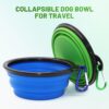 Dog Bowl Pet Collapsible Bowls, 2 Pack for Cats Dogs, Portable Pet Feeding Watering Dish for Walking Parking Traveling with 2 Carabiners (Small, Blue+Green) - Image 5