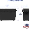 Sheffield 12629 Ammo Storage Box, Stackable .30 Cal Field Boxes, Water and Dust Resistant, Lockable Storage Box with Handle, Secures Hunting Gear, Supplies, and Bullets, Made in USA, Black, 1-Pack - Image 2