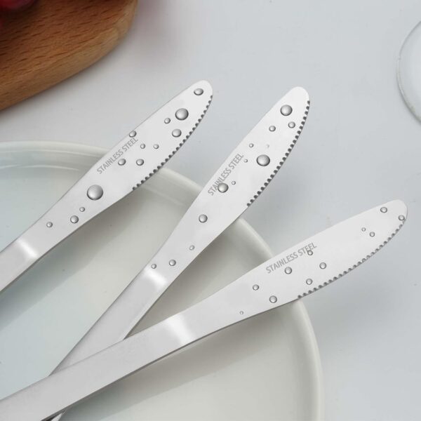 36 Pieces Dinner Knives Set, 8.1 Inches Table Knives Set, Durable Butter Knife, Food Grade Stainless Steel Dinner Knife, Cost-effective Knives Silverware - Mirror Polished, Dishwasher Safe - Image 3