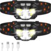 LHKNL Headlamp Flashlight, 1200 Lumen Ultra-Light Bright LED Rechargeable Headlight with White Red Light,2-Pack Waterproof Motion Sensor Head Lamp,8 Modes for Outdoor Camping Running Hiking Fishing