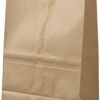 General GK25S500#25 Squat Paper Grocery Bag, 40lb Kraft, Standard 8 1/4 x6 1/8 x15 7/8, 500 bag