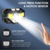 LHKNL Headlamp Flashlight, 1200 Lumen Ultra-Light Bright LED Rechargeable Headlight with White Red Light,2-Pack Waterproof Motion Sensor Head Lamp,8 Modes for Outdoor Camping Running Hiking Fishing - Image 5