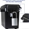 Sheffield 12629 Ammo Storage Box, Stackable .30 Cal Field Boxes, Water and Dust Resistant, Lockable Storage Box with Handle, Secures Hunting Gear, Supplies, and Bullets, Made in USA, Black, 1-Pack - Image 5
