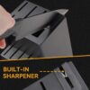 Knife Set, 15 Pcs Kitchen Knife Set with Block Self Sharpening, Dishwasher Safe, 6 Steak Knives, Anti-slip handle, Black - Image 5