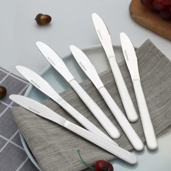36 Pieces Dinner Knives Set, 8.1 Inches Table Knives Set, Durable Butter Knife, Food Grade Stainless Steel Dinner Knife, Cost-effective Knives Silverware - Mirror Polished, Dishwasher Safe - Image 5