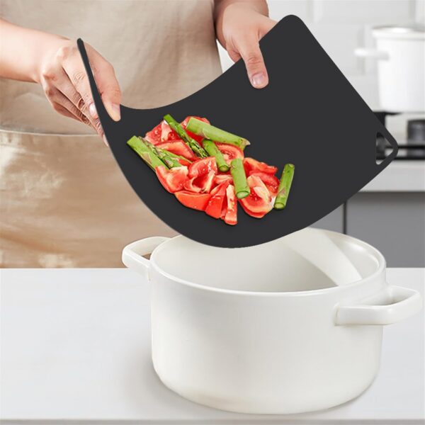 WK Flexible Plastic Cutting Boards Mats for Kitchen, Flexible Non Slip Cutting Mat, Thin Cutting Sheets, BPA Free, Dishwasher Safe, Multi Sizes - Image 4