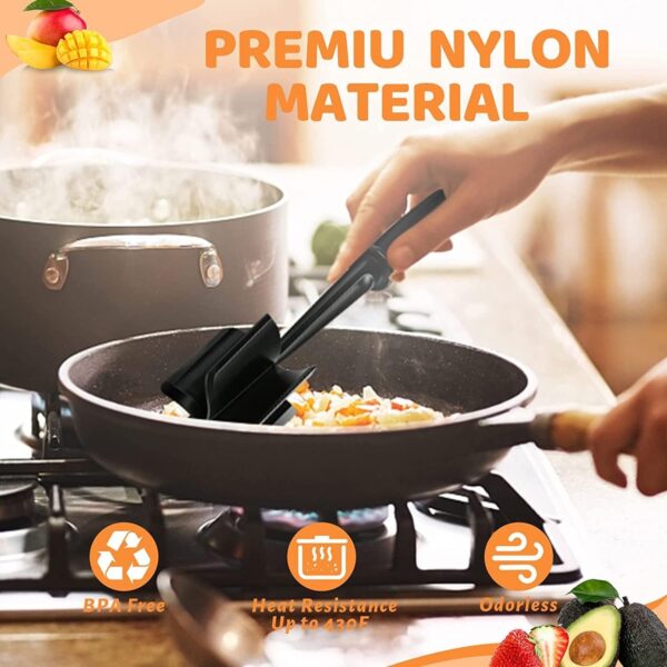 Meat Chopper, Hamburger Chopper, Potato Masher-Professional Multifunctional Heat Resistant Nylon Ground Beef Smasher Kitchen Tools And Gadgets, ​Safe For Non-Stick Cookware. - Image 4