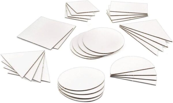 Hygloss Products Corrugated Geometric Shapes Ideal Arts and Crafts-Good for Home or Class-STEM Activity for Kids-Educational-Assorted-84 Pack, White - Image 3