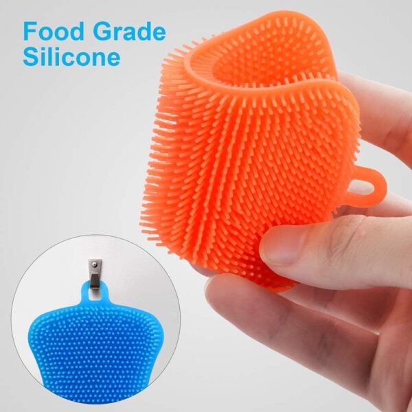 3PCS OstWony Silicone Dish Sponges, Super Food-Grade Silicone Sponges, Multi-Purpose and Efficient Sponge Kitchen Gadgets, Especial Delicate Kitchen Sponge Brush - Image 5