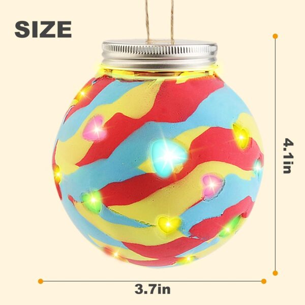 4 Set Kids Clay Arts and Crafts, Kid Craft Kit 8-12, Air Dry Clay Globe Lantern, Boys Art Kits, Girls Play Date Indoor Activities Group Projects Ages 7 8 9 10 11 Year Summer Camping Mothers Day Crafts - Image 5