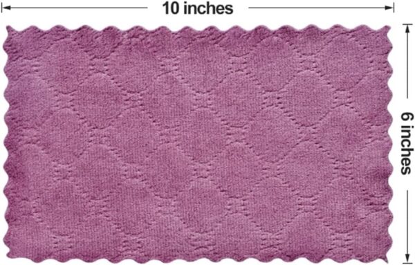 12PCS Kitchen Towels Dish Towels, Multipurpose Reusable Dish Cloths, Double-Sided Microfiber Cleaning Rags for Furniture, Car, Tea, Bowl, 10x 6 inch