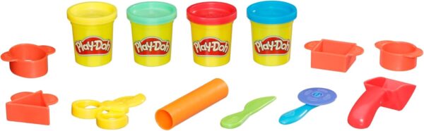 Play-Doh Starter Set 9-Piece Kit with Storage Tote & 4 Modeling Compound Cans, Arts and Crafts Toys for Kids 3 Years & Up, Preschool Toys - Image 3
