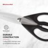 KitchenAid All Purpose Kitchen Shears with Protective Sheath Durable Stainless Steel Scissors, Dishwasher Safe, Soft Grip Comfort Handle, 8.72 Inch, Black - Image 3