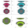 Set of 3 Niklye Ultimate Kitchen Strainers includes 1-10 inch & 2-12 inch. Collapsible Silicone Colanders For Easy Storage - Use with Pasta & Veggies or as a Fruit or Berry Bowl with Strainer., large - Image 2