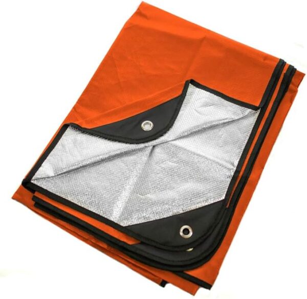 Arcturus Heavy Duty Survival Blanket – Insulated Thermal Reflective Tarp - 60" x 82". All-Weather, Reusable Emergency Blanket for Car or Camping (Orange) - Image 2