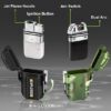 2 Pack Waterproof Lighter Outdoor Windproof Torch Lighters Dual Arc Butane Electric Lighters USB Rechargeable Lighters Flameless Plasma Lighter Camping Hiking Adventure Survival Tactical Gear - Image 4