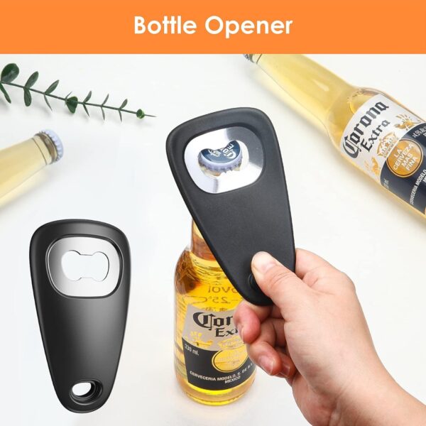 Kitchen Unique Gadgets Set 6 Pieces, Space Saving, Cheese Grater, Bottle Opener, Fruit Vegetable Peeler, Pizza Cutter, Garlic Ginger Grinder, Herb Stripper Gift Set - Image 4