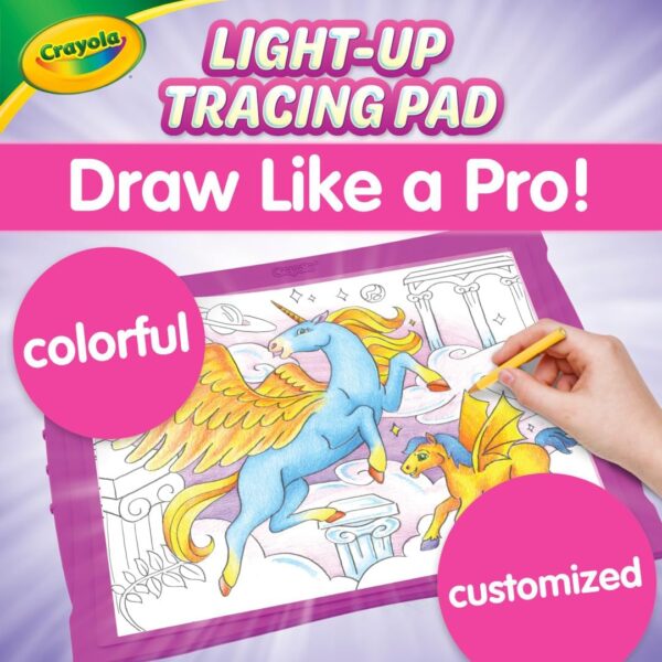Crayola Light Up Tracing Pad - Pink, Writing & Drawing Art Kit for Kids, Kids Toys & Games, Tracing Light Box, Easter Gifts for Girls & Boys, 6+ [Amazon Exclusive]