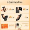 Hand Warmers Rechargeable with Gift Box, Electric Hand Warmer with LED Battery and Temperature Display, 4 Heating Levels Portable Pocket Heater, for Men, Women, Hunting - Image 3