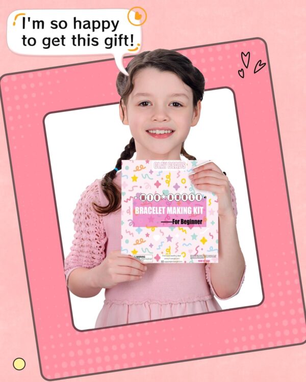 Mio Angle Bracelet Making Kit for Beginner 5000Pcs Preppy Polymer Friendship Bracelet Making with Charms Kit for Jewelry Making DIY Arts and Crafts Birthday Gifts Toys for Kids Age 6-13 - Image 5