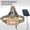 DanForce Camouflaged Headlamp Ultra Bright USB Rechargeable Head lamp. Tactical Head Flashlight Designed Especially for Hunting & Fishing. LED Headlamps CREE 1080 Lumens Headlight with Red Light - Image 5