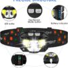 LHKNL Headlamp Flashlight, 1200 Lumen Ultra-Light Bright LED Rechargeable Headlight with White Red Light,2-Pack Waterproof Motion Sensor Head Lamp,8 Modes for Outdoor Camping Running Hiking Fishing - Image 2