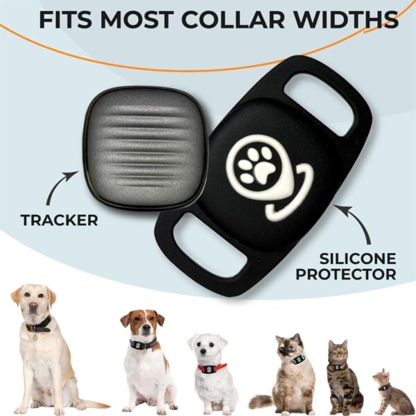 Pet Tracker for Dog, Dog Tracker Smart Pet Location Tracker with Holder, Personalized Smart Item Finder, MFi Certificated Dog Tracking Device, No Monthly Fee, Works with Find My(iOS Only), Black - Image 3