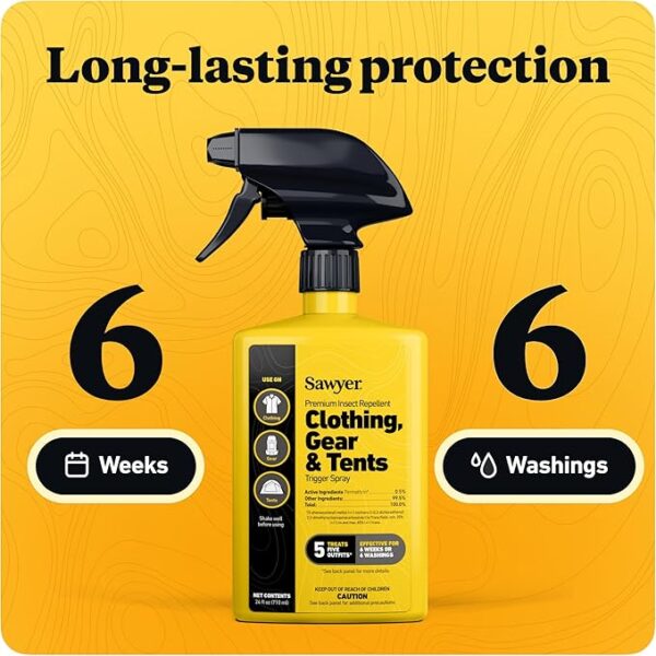 Sawyer Products SP657 Premium Permethrin Insect Repellent for Clothing, Gear & Tents, Trigger Spray, 24-Ounce - Image 3