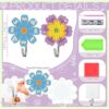 Relaxweex 30 Pcs Diamond Painting Kits for Adults DIY Diamond Art Painting Wall Hook Key Holder Wall Mounted Adhesive Hook Flowers Theme Arts and Crafts DIY Kits for Towel Hat Kitchen Decoration - Image 2