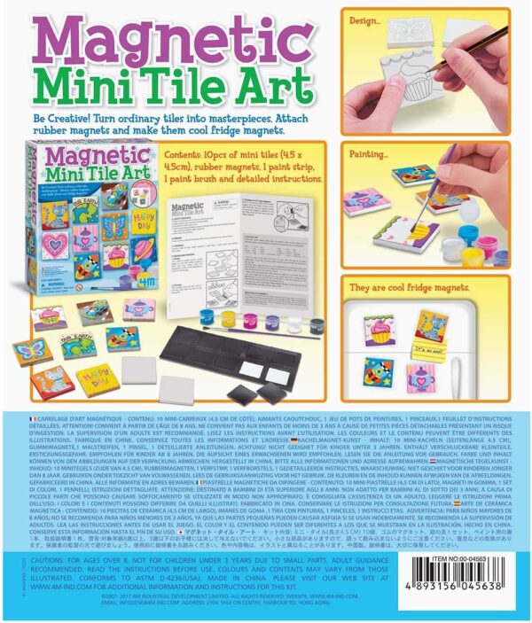4M Magnetic Mini Tile Art, Art & Crafts DIY Kit, For Boys & Girls Ages 8+ - Image 2