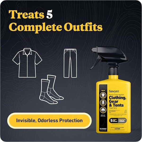 Sawyer Products SP657 Premium Permethrin Insect Repellent for Clothing, Gear & Tents, Trigger Spray, 24-Ounce