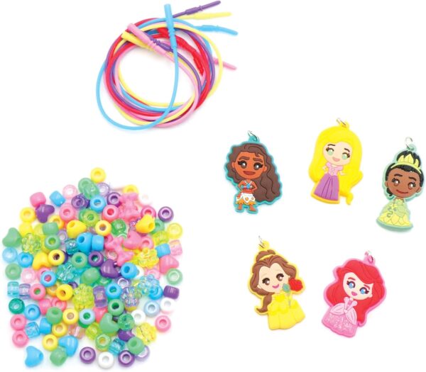 Disney Princess Necklace Activity, 160-Piece Jewelry Making Kit, Preschool Arts and Crafts, Kids Toys for Ages 3 Up - Image 4
