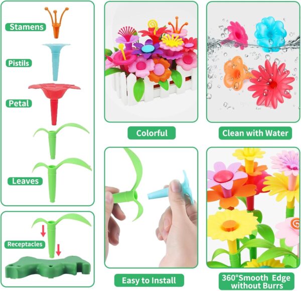 CENOVE Toddler Toys for 3 4 5 6 Years Old Boys Girls,Upgrade DIY Building Blocks Stacking,STEM Educational Kids Toys Brain Development Preschool Kindergarten Arts and Crafts Toy with Storage Box - Image 2