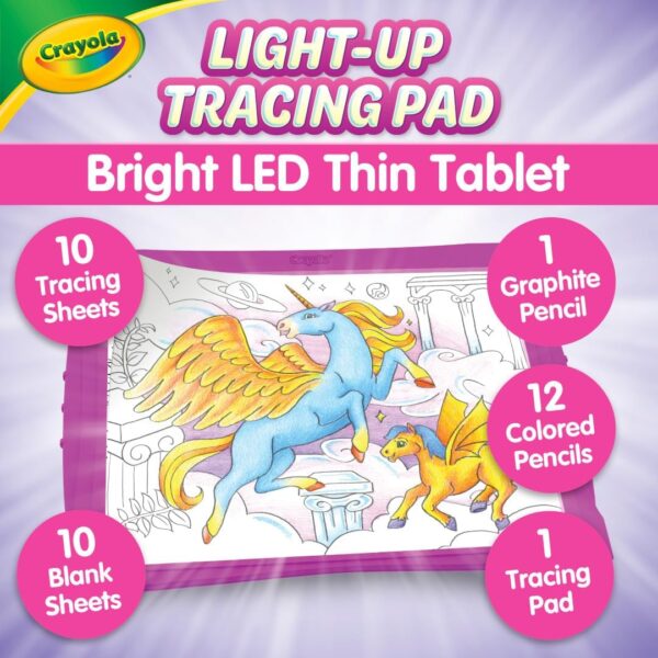 Crayola Light Up Tracing Pad - Pink, Writing & Drawing Art Kit for Kids, Kids Toys & Games, Tracing Light Box, Easter Gifts for Girls & Boys, 6+ [Amazon Exclusive] - Image 4