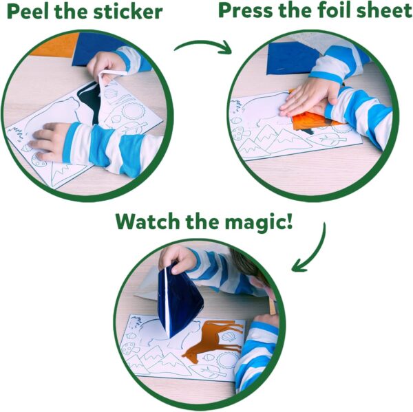 Skillmatics Art & Craft Activity - Foil Fun Animals, No Mess Art for Kids, Travel Toys, Craft Kits, DIY Creative Activity, Gifts for Boys & Girls Ages 4, 5, 6, 7, 8, 9 - Image 5