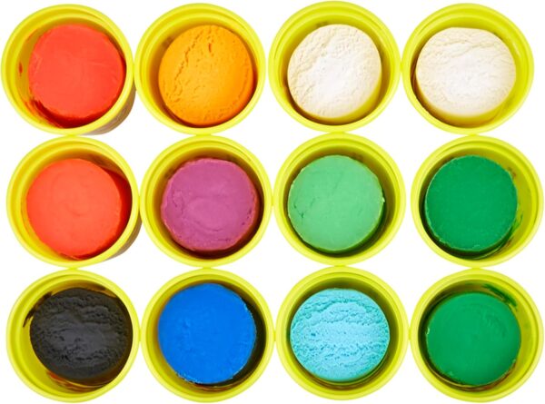 Play-Doh Jewel Colors Bulk 12-Pack of 4-Ounce Cans, Party Favors, Kids Arts & Crafts, Preschool Toys, Ages 2+ (Amazon Exclusive) - Image 2