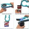 Otstar Jar Opener Bottle Opener and Can Opener for Weak hands, Seniors with Arthritis and Anyone with Low Strength, Mutil Jar Opener Get Lids Off Easily (Blue and Grey) - Image 4
