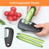 Kitchen Unique Gadgets Set 6 Pieces, Space Saving, Cheese Grater, Bottle Opener, Fruit Vegetable Peeler, Pizza Cutter, Garlic Ginger Grinder, Herb Stripper Gift Set - Image 3
