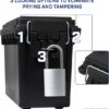 Sheffield 12629 Ammo Storage Box, Stackable .30 Cal Field Boxes, Water and Dust Resistant, Lockable Storage Box with Handle, Secures Hunting Gear, Supplies, and Bullets, Made in USA, Black, 1-Pack - Image 3
