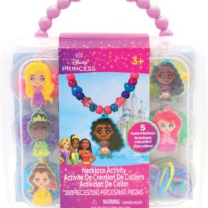 Disney Princess Necklace Activity, 160-Piece Jewelry Making Kit, Preschool Arts and Crafts, Kids Toys for Ages 3 Up