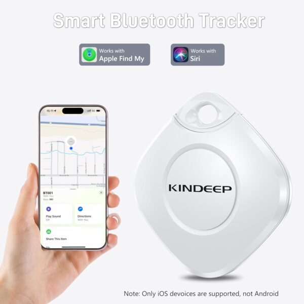 Tracker Air Tags-2 Pack: Smart Key Finder Work with Apple Find My (iOS only), Luggage Tracker Item locators for Kids Dog Pet Wallet Suitcase, Bluetooth Tracking Device for Home Outdoor Travel Hiking - Image 2