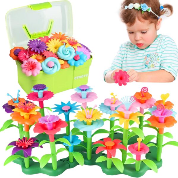 CENOVE Toddler Toys for 3 4 5 6 Years Old Boys Girls,Upgrade DIY Building Blocks Stacking,STEM Educational Kids Toys Brain Development Preschool Kindergarten Arts and Crafts Toy with Storage Box