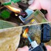 2 Pack Waterproof Lighter Outdoor Windproof Torch Lighters Dual Arc Butane Electric Lighters USB Rechargeable Lighters Flameless Plasma Lighter Camping Hiking Adventure Survival Tactical Gear - Image 5
