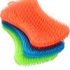 3PCS OstWony Silicone Dish Sponges, Super Food-Grade Silicone Sponges, Multi-Purpose and Efficient Sponge Kitchen Gadgets, Especial Delicate Kitchen Sponge Brush