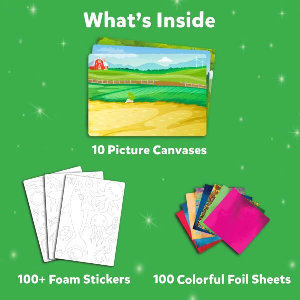 Skillmatics Art & Craft Activity - Foil Fun Animals, No Mess Art for Kids, Travel Toys, Craft Kits, DIY Creative Activity, Gifts for Boys & Girls Ages 4, 5, 6, 7, 8, 9 - Image 3