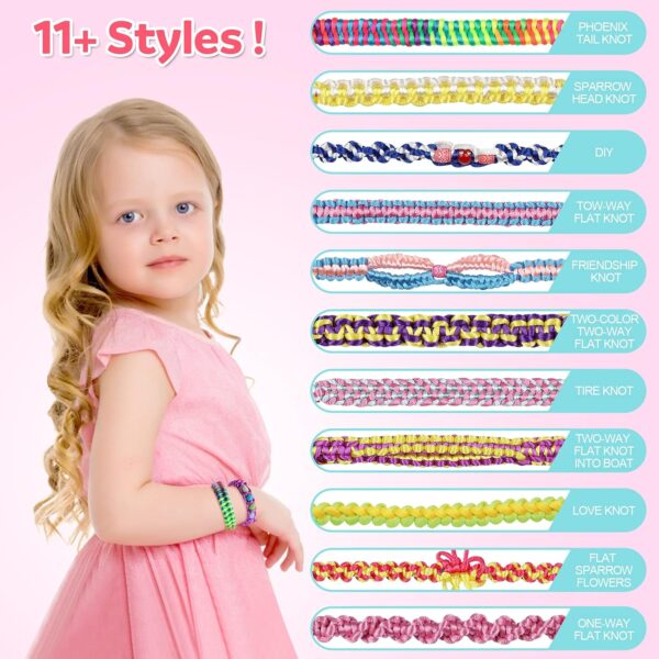 DDAI Arts and Crafts for Kids Age 8-12 Friendship Bracelet Making Kit for Girls - Best Birthday Gifts Ideas for Girl 7 9 10 11 Year Old - Popular Bracelets String Maker Toys Set - Image 3