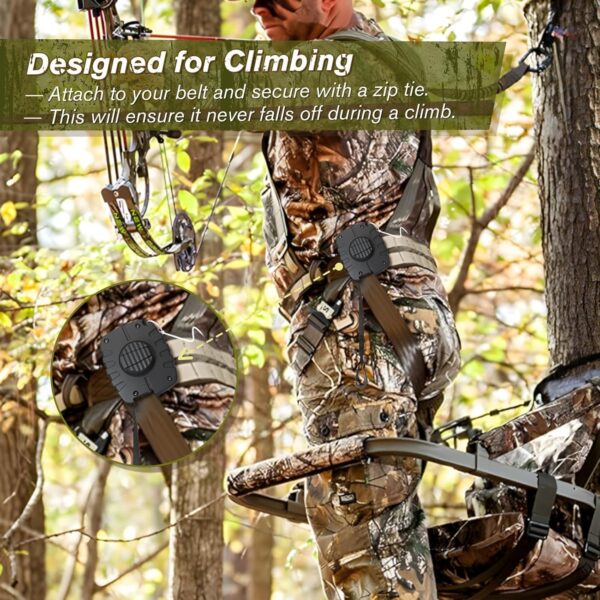 Retractable Bow Hoist, 29.5FT Bow & Gear Hoist for Tree Stand, Bow Rope with Crank Handle for Easy Rope Rewinding, Premium Gear Rope, Must Have Accessories for Tree Stand Climbing Safety - Image 3