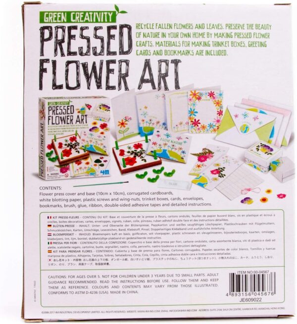 4M Green Creativity Pressed Flower Art Kit, Recycle Flowers Art & Crafts DIY Kit, For Boys & Girls Ages 5+ - Image 4