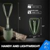 18'' Military Folding Camping Shovel, Offroad Survival High Carbon Steel Shovel (Olive) AugTouf by toolant - Image 4