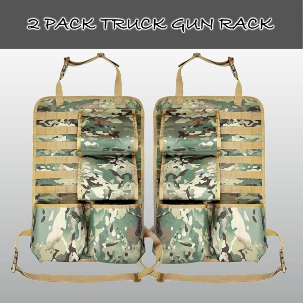 Truck Gun Racks Molle Seat Back Organizer for Vehicle Pickup SUV Car Gun Holder & Tactical Gears Hunting Rifle Storage - Image 2
